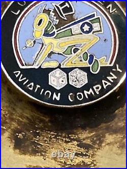 Korean War 7th Aviation Company Lucky 7 Trench Art Ash Tray 105mm M14 Shell