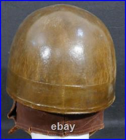 Korean War Belgian Army ABL Levoir Motorcycle Dispatch Rider Helmet 1951, Fine