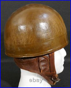 Korean War Belgian Army ABL Levoir Motorcycle Dispatch Rider Helmet 1951, Fine