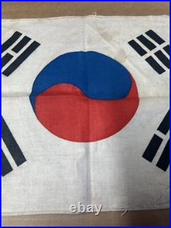 Korean War Bring Back Linen Painted South Korea Flag Seoul