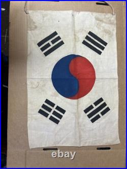Korean War Bring Back Linen Painted South Korea Flag Seoul