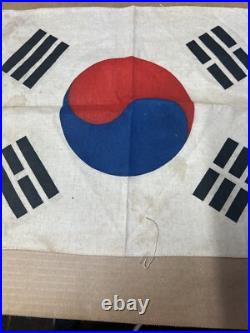 Korean War Bring Back Linen Painted South Korea Flag Seoul