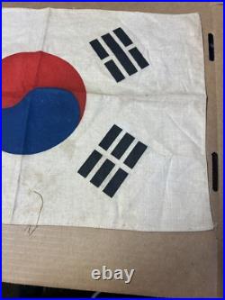 Korean War Bring Back Linen Painted South Korea Flag Seoul