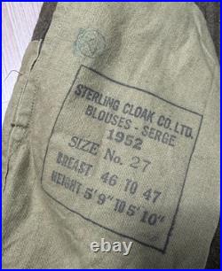 Korean War British Army Military Battledress Jacket Coat Uniform 1952 Size 27