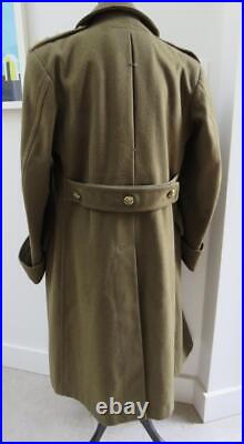 Korean War British Army Military Officer's Captain's Greatcoat, Large Size, RAOC