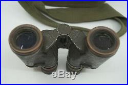 Korean War Canadian Re-Issue 6x30 REL Binoculars & 51 Pattern Web Case