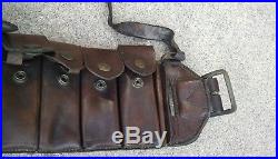 Korean War Chinese Communist Mauser leather bandoleer ammo pouch PVA CPV KPA NK