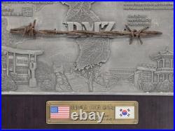 Korean War DMZ Barbed Wire Plaque Limited Edition Wire Fence Korean War DMZ Barbed Wire Plaque Limited Edition Wire Fence