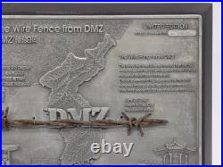 Korean War DMZ Barbed Wire Plaque Limited Edition Wire Fence