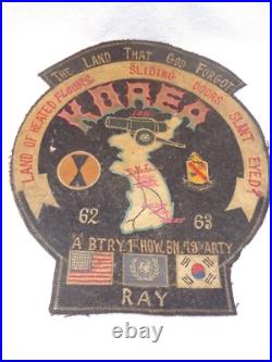 Korean War Embroidered Emblem.'The Land That God Forgot'. Back Patch