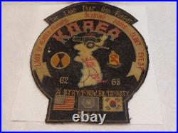 Korean War Embroidered Emblem.'The Land That God Forgot'. Back Patch