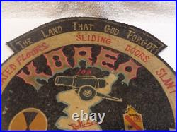 Korean War Embroidered Emblem.'The Land That God Forgot'. Back Patch