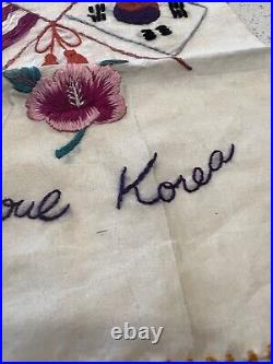 Korean War Embroidered Scarf