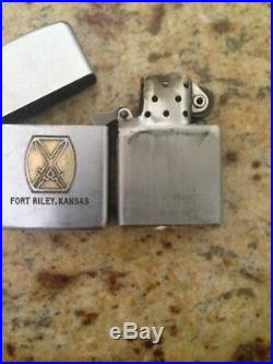 Korean War Era 10th Mountain Div. Zippo Lighter SN 2517191 On Case + Insert