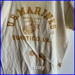 Korean War Era 1950s USMC Marine Corps Champion PT T-shirt Quantico