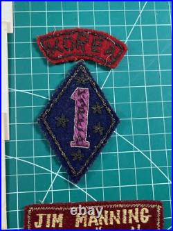 Korean War Era 1st Marine Division Theater Made Patch Named ID'd Grouping