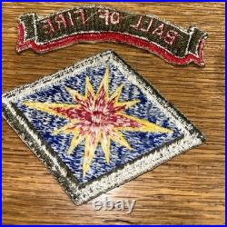 Korean War Era 40th Ball Of Fire Patch And Tab Fr My 45 Year Collection Lot 23