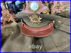 Korean War Era Army 2nd Armor Division United States Jacket, Shirt, &Hat Sz 34R