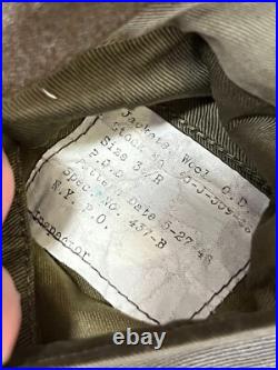 Korean War Era Army 2nd Armor Division United States Jacket, Shirt, &Hat Sz 34R