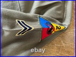 Korean War Era Army 2nd Armor Division United States Jacket, Shirt, &Hat Sz 34R