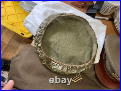 Korean War Era Army 2nd Armor Division United States Jacket, Shirt, &Hat Sz 34R