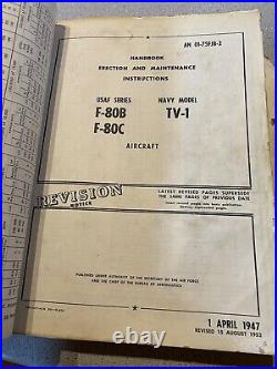 Korean War Era Army Air Force Aircraft Manual F-80B F-80C 800+ Pages In Binder