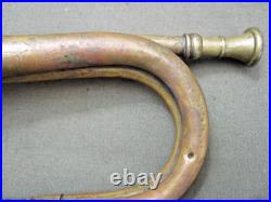 Korean War Era Chinese Bugle in Beige Cotton Bag with red Star & straps