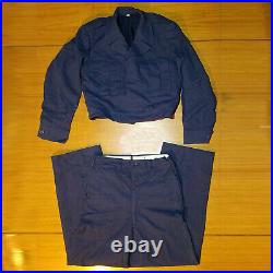 Korean War Era Ike Jacket & Pants Uniform Air Force Blue Wool Swanky Barn