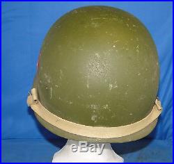 Korean War Era M-1 Helmet with Liner 9th Infantry Division Painted e30849e