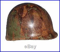 Korean War Era M-1 Helmet with Liner 9th Infantry Division Painted e30849e