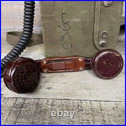 Korean War Era Netherlands Dutch Army TA-3017 Field Telephone TA3017