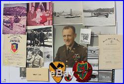 Korean War Era Pilot Grouping, Patches, Pictures, Documents, 1st Cav and 24th In