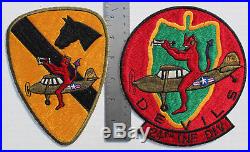 Korean War Era Pilot Grouping, Patches, Pictures, Documents, 1st Cav and 24th In