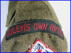 Korean War Era Queens Own Rifles Tunic. 1953 dated