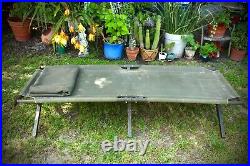 Korean War Era U. S. Army Cot, EXCELLENT Condition (Blanket Included)