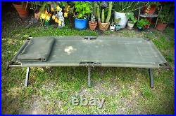 Korean War Era U. S. Army Cot, EXCELLENT Condition (Blanket Included)