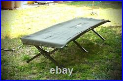 Korean War Era U. S. Army Cot, EXCELLENT Condition (Blanket Included)