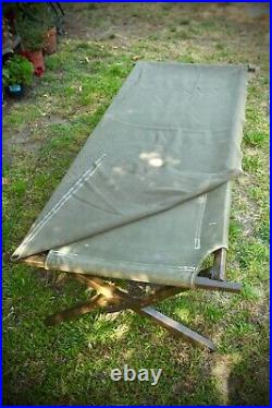 Korean War Era U. S. Army Cot, EXCELLENT Condition (Blanket Included)