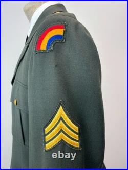 Korean War Era U. S. Army Green Shade 44 Jacket 1952 Serge-43R