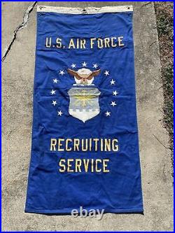 Korean War Era US Air Force Recruiting Service Banner Flag Double Sided Military