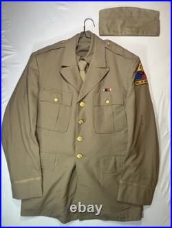 Korean War Era US Army Officer Uniform Named 2nd Lt Grant A. Mortensen 2AD
