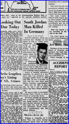 Korean War Era US Army Officer Uniform Named 2nd Lt Grant A. Mortensen 2AD