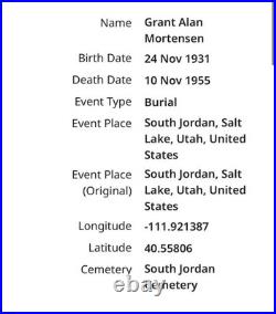 Korean War Era US Army Officer Uniform Named 2nd Lt Grant A. Mortensen 2AD