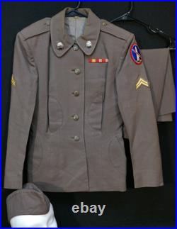Korean War Era US Army WAC Corporal Washington District Uniform Blouse Skirt Cap