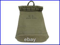Korean War Era US Mail Bag with Locking Strap Canvas 1950 Dated Post WW2