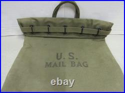 Korean War Era US Mail Bag with Locking Strap Canvas 1950 Dated Post WW2