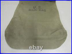 Korean War Era US Mail Bag with Locking Strap Canvas 1950 Dated Post WW2