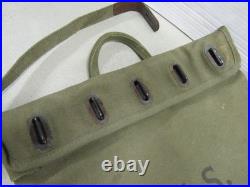 Korean War Era US Mail Bag with Locking Strap Canvas 1950 Dated Post WW2