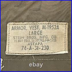 Korean War Era US Military M1952A Armor Vest Flak 1953 Sz Large Stein Bros USGI