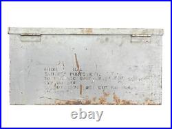 Korean War Era US Military Western Electric Co. Metal Trunk Foot Locker